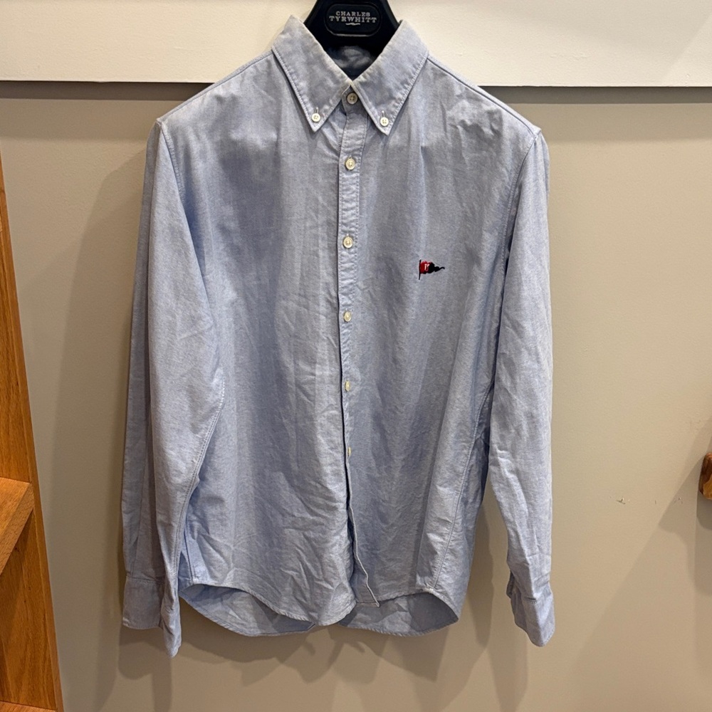 Bape Light Blue Casual Button-Down Shirt